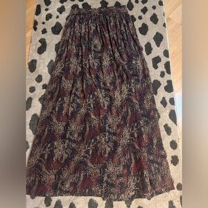 90s Vintage Silk Maxi Skit - abstract